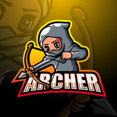 Archer mascot esport logo design