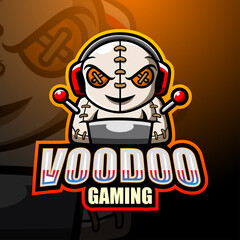 Voodoo gamer mascot esport logo design
