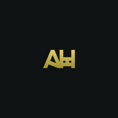 Creative modern elegant trendy unique artistic AH HA H A initial based letter icon logo.