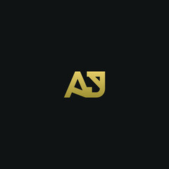 Creative modern elegant trendy unique artistic AJ JA J A initial based letter icon logo.