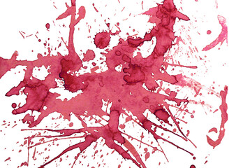 Aromatic blot the stain of the wine red maroon watercolor