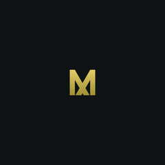 Creative modern elegant trendy unique artistic M MM initial based letter icon logo.