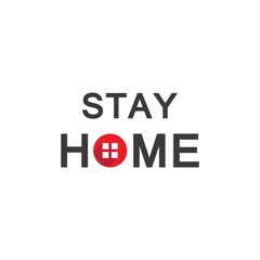 Obraz premium Stay home social distancing campaign vector