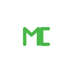 initial letter M and C, MC, CM logo, monogram line art style design and template