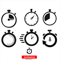 stopwatch icon. icon.Flat design style vector illustration for graphic and web design.	
