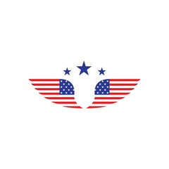 American flag illustration vector