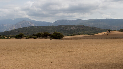 landscape with mountains in Corsica in France