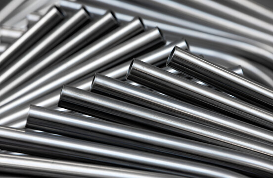 Office Furniture Industry. Metal parts of chairs.  Steel frames. Pipes