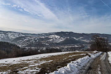 Dolina Popradu zimą, Piwniczna