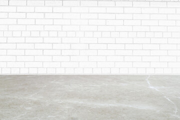 Fototapeta premium Abstract white brick and concrete background