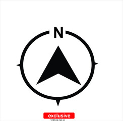 compas  icon. icon.Flat design style vector illustration for graphic and web design.	
