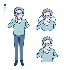 simple senior man_Whispering