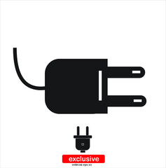 Power energy symbol . icon.Flat design style vector illustration for graphic and web design.	
