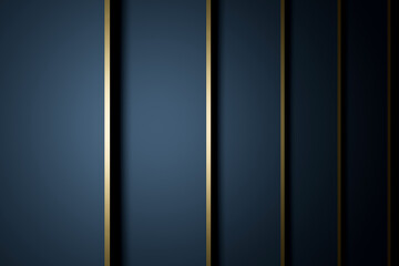 Black abstrac background. Bright dark geometric design. Background for wide banner. 3d rendering
