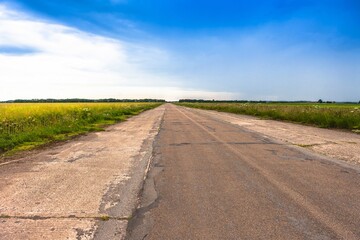 Obraz premium Forgotten WW2 airfield in Lincolnshire, UK.