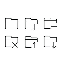 vector illustration of a set of file icons, minimalis icons, outline style