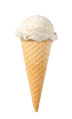 ice cream waffle cone on white background