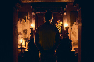 man in shrine