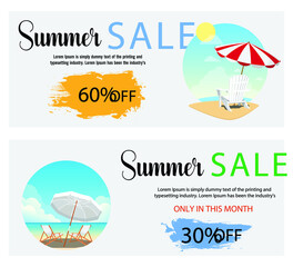 summer coupon banner with text can change, design by global stock image dot com