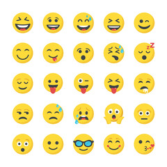 Smiley Flat Icons Collection