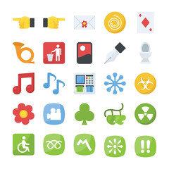 A Pack Of Symbols Flat Icons 