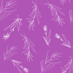 Minimal seamless pattern with hand drawn leaves. Floral pattern for wedding invitations, greeting cards, wallpapers, print, gift wrap.