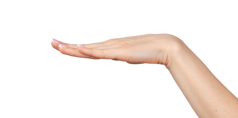 Female hand with palm down isolated on white © fotofabrika
