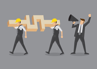 Building Profitable Business Concept Vector Illustration