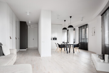 Black and white apartment