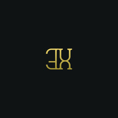 Creative modern elegant trendy unique artistic EX XE X E initial based letter icon logo.