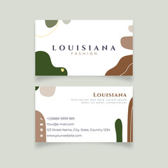 Fototapeta premium Minimalist abstract with natural green concept business card template eps 10