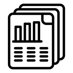 Evolutions report icon. Outline evolutions report vector icon for web design isolated on white background