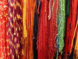 bright oriental colorful fabric texture tissue
