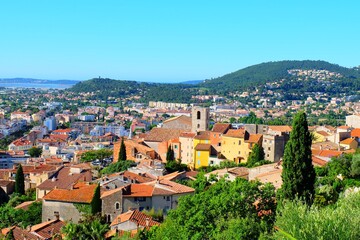 View to Hyeres, France