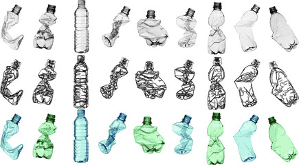 Fototapeta na wymiar Plastic bottle illustration drawing png