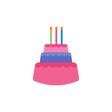 birthday cake vector design template illustration