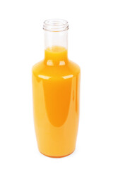 Jug of orange juice isolated on white