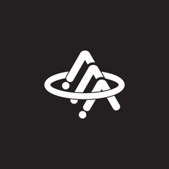arrow up overlapping line dots motion logo vector