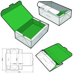 Folding Box (Internal measurement 16.5 x 11+ 5 cm) and Die-cut Pattern. The .eps file is full scale and fully functional. Prepared for real cardboard production.