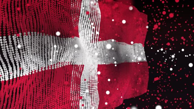 Amazing particle animation of the Danish flag