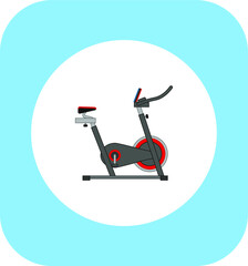 spinning bike. illustration for web and mobile design.