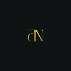 Creative modern elegant trendy unique artistic BN NB B N initial based letter icon logo.