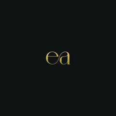 Creative modern elegant trendy unique artistic EA AE E A initial based letter icon logo.