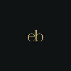 Creative modern elegant trendy unique artistic EB BE B E initial based letter icon logo.