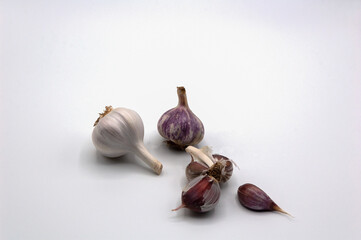 Garlic isolated on white background