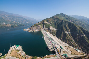 View of Tehri hydropower dam, Uttarakhand India © Ravi