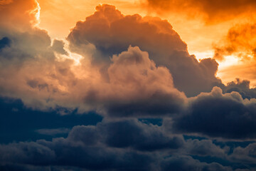 abstract background view of the colorful twilight sky.In the evening, the colorful changes (pink,...