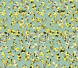 Seamless Dotted Textured Leopard Pattern Brush Strokes Trendy Colors Perfect for Textile Print Designs