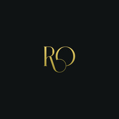 Creative modern elegant trendy unique artistic RO OR O R initial based letter icon logo.