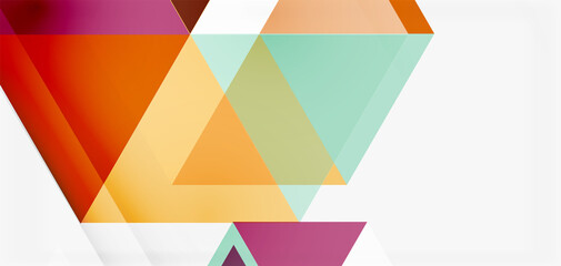 Geometric abstract background, mosaic triangle and hexagon shapes. Trendy abstract layout template for business or technology presentation, internet poster or web brochure cover, wallpaper